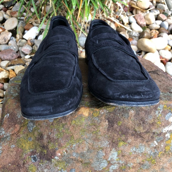 SALE Prada Suede Apron Toe Penny Loafers Suede - Picture 5 of 7
